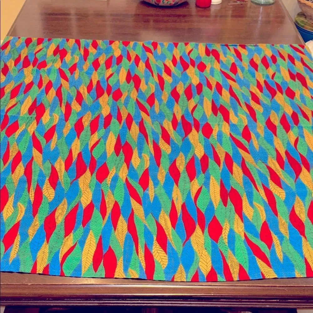Vibrant Multicolor Leaves Tablecloth